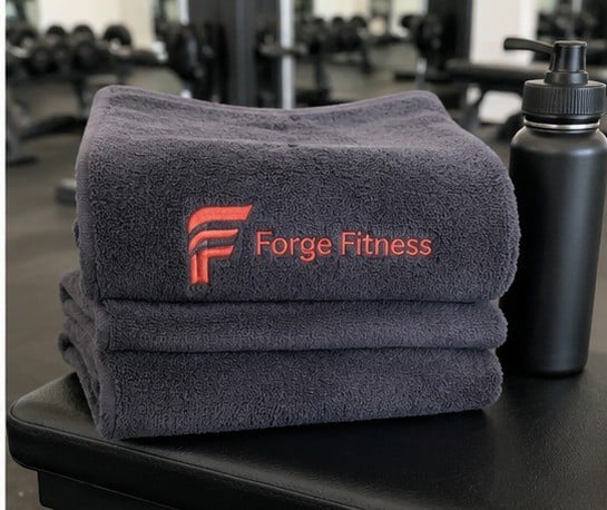 Custom bath towels in use 3