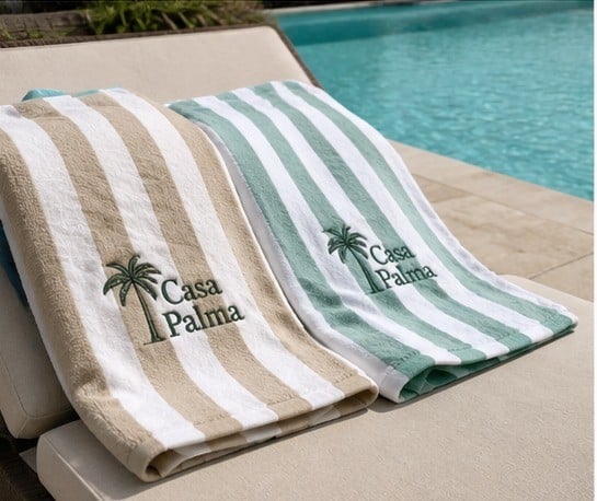 Custom bath towels in use 4